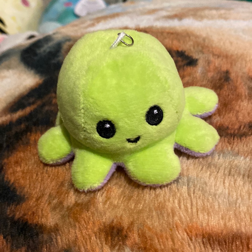 Oh reversible, flip octopus, lime, green, and purple